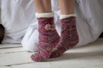 chunky cable knit slipper socks, arthritis socks, arthritis gift, arthritis comfort, arthritis products, arthritis digest 